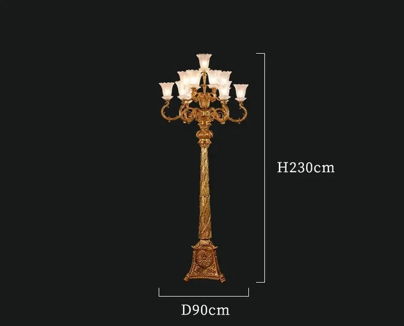 French Style Copper Floor Lamp