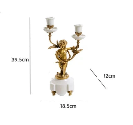 pure copper angel candle holder