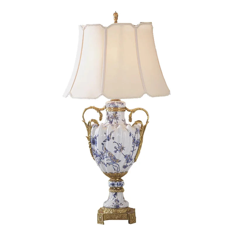 Ceramic with copper luxury high-end table lamp
