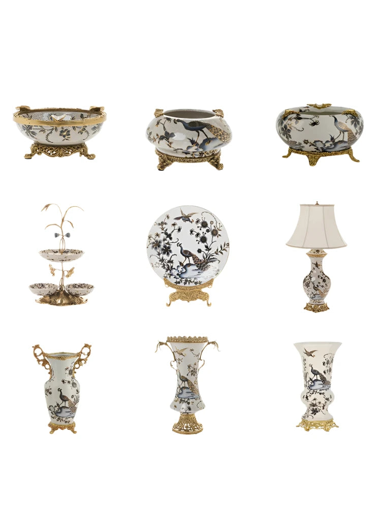 Handmade Ceramic Copper Painted Decoration Ornaments