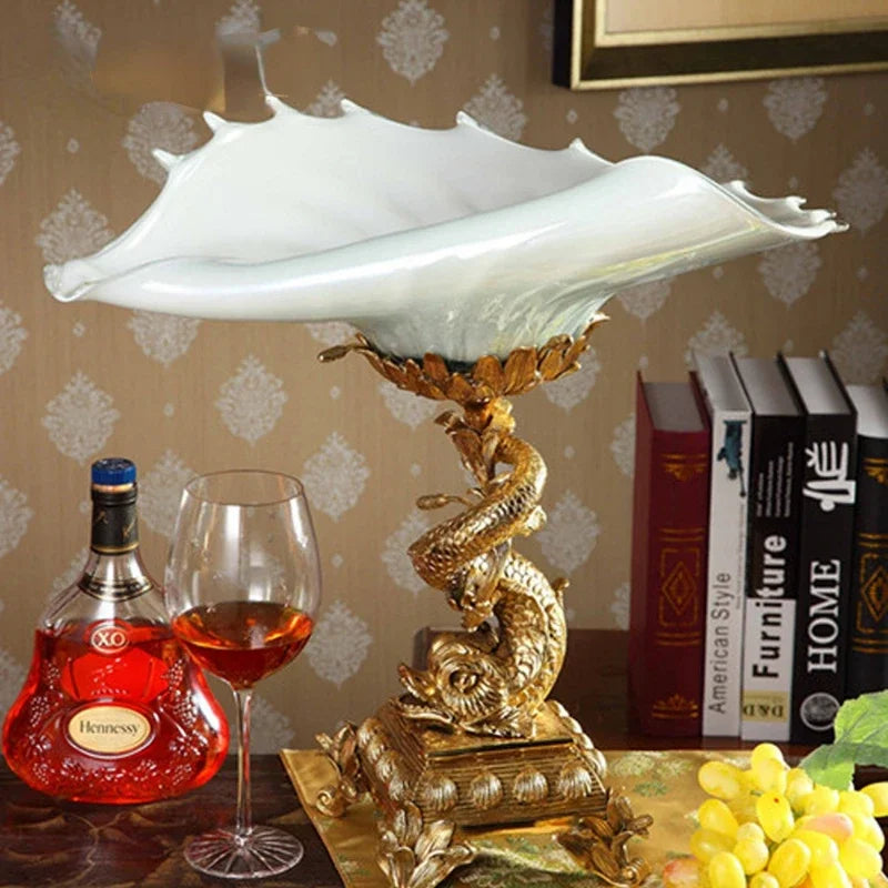 Luxury Irregular Shape White Tall Fruit Plate
