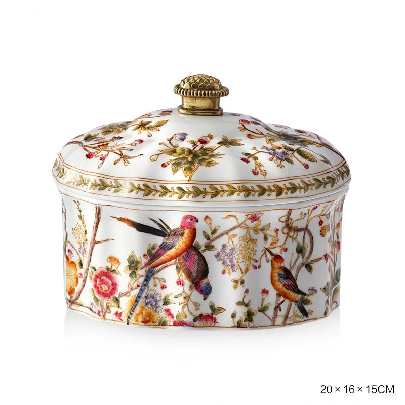 Luxury Ceramic with Copper Table Decoration Ornaments set