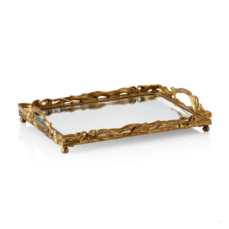 Luxury Copper Decorative Tray Ornament