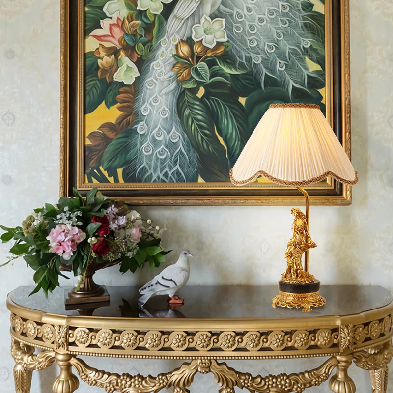 Gold Antique Brass Table Lamp