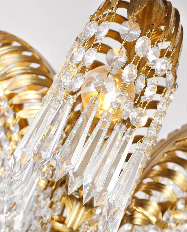 French Copper Palm Table Lamp