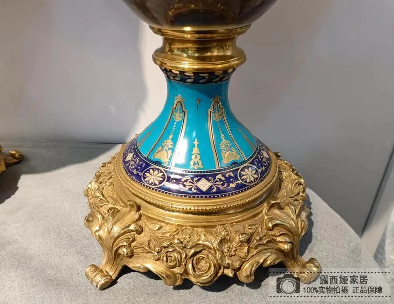 Blue -Ceramic trophy decoration ornament