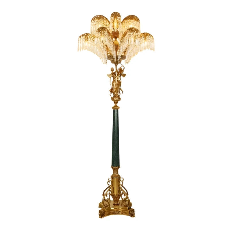 French Luxury Brass Standing Vintage Floor Lamp