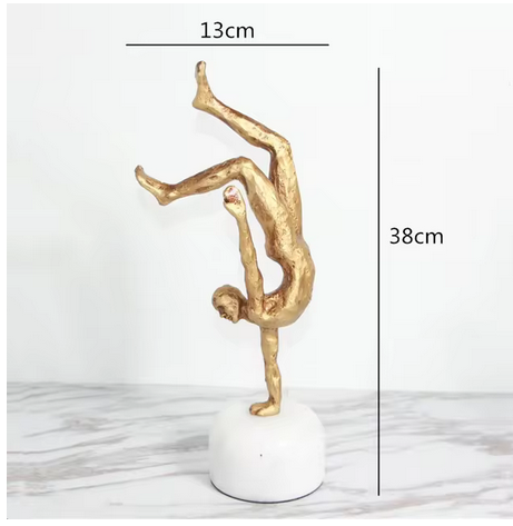 Golden Sports Inverted Figure Sculpture Decoration Ornament