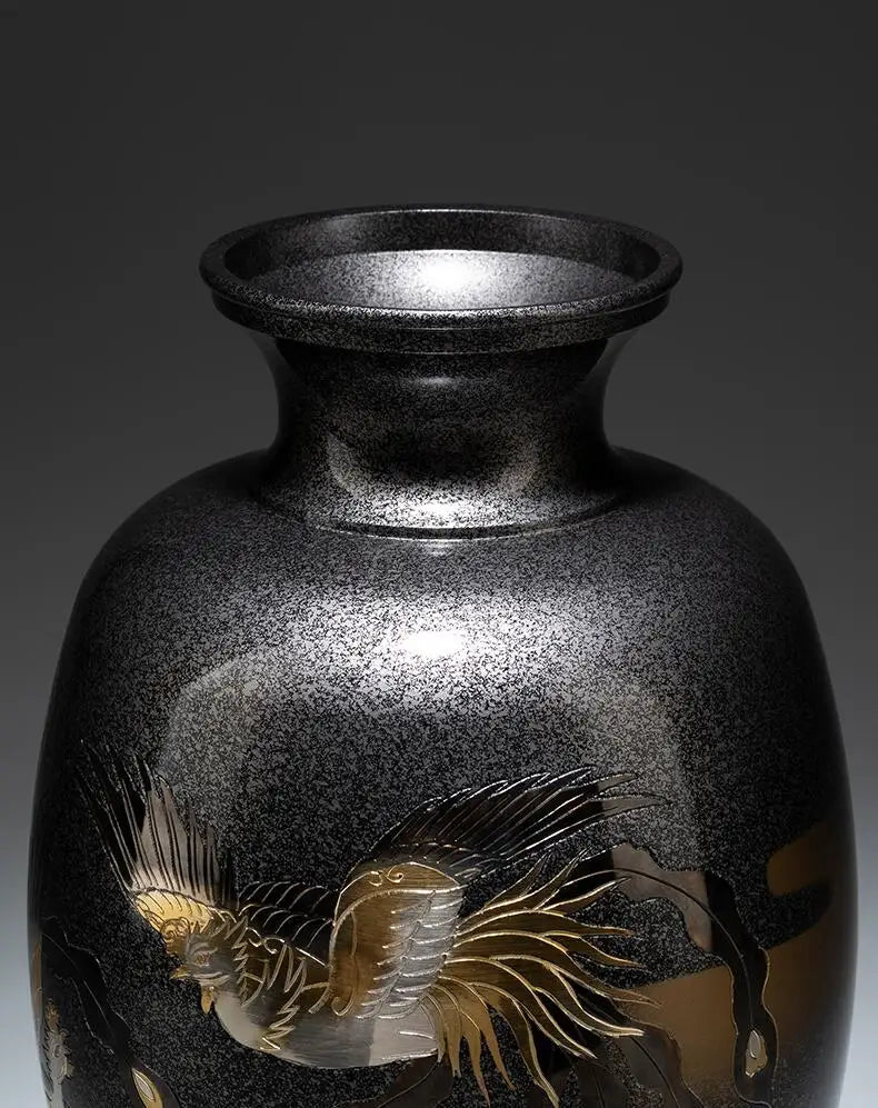 Pure Brass Chinese phoenix Vase Pot