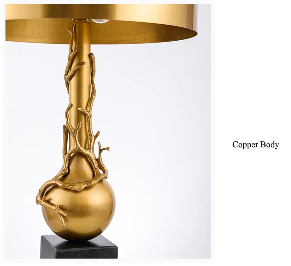 Copper Marble Table Lamp