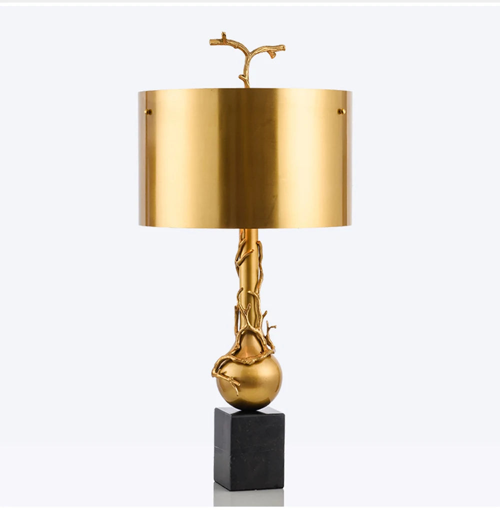 Copper Marble Table Lamp