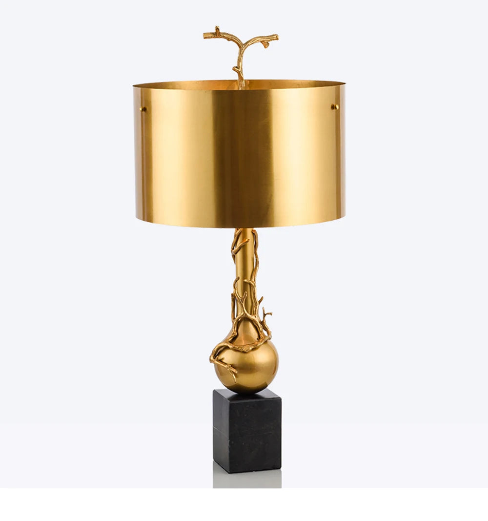 Copper Marble Table Lamp