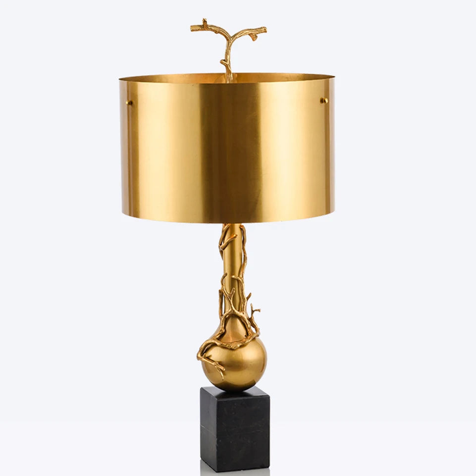 Copper Marble Table Lamp