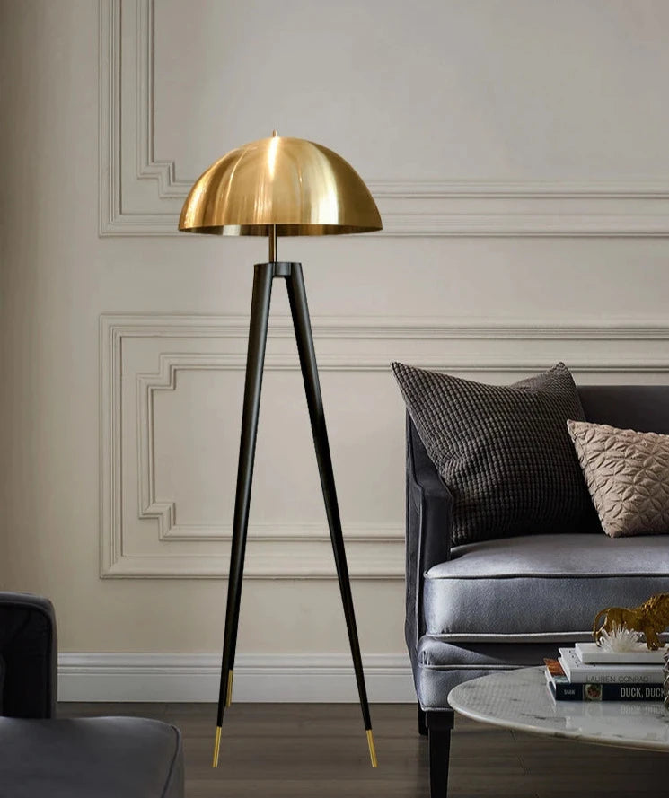 Modern gold floor lamp