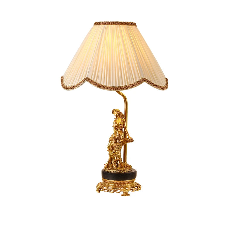 Gold Antique Brass Table Lamp