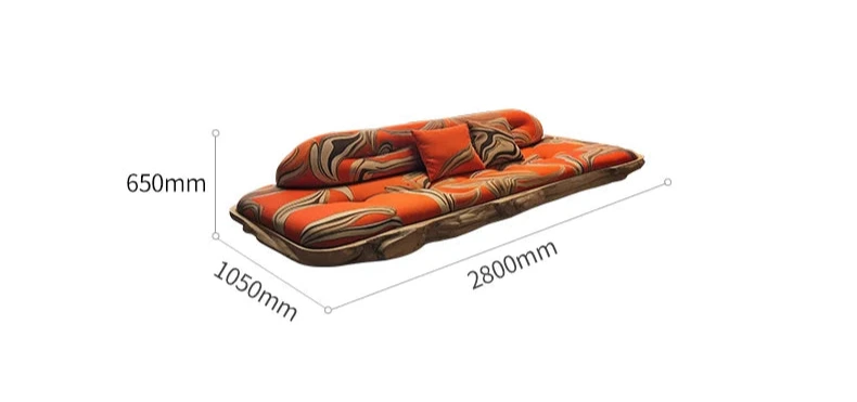 Exclusive Italian sofa with artistic fabric and elegant craftsmanship 