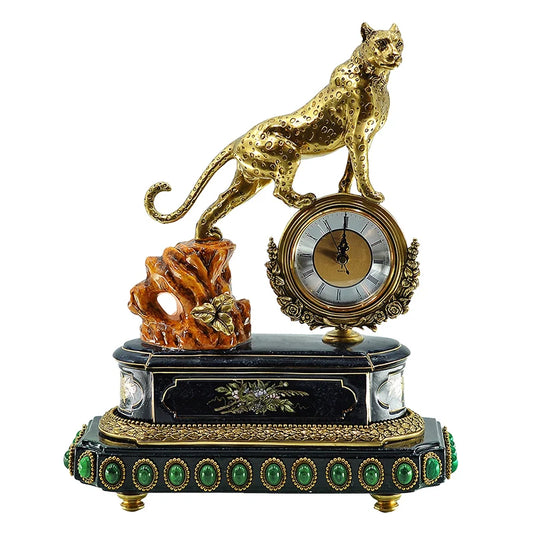 Ceramic Malachite Decorative Table Clock