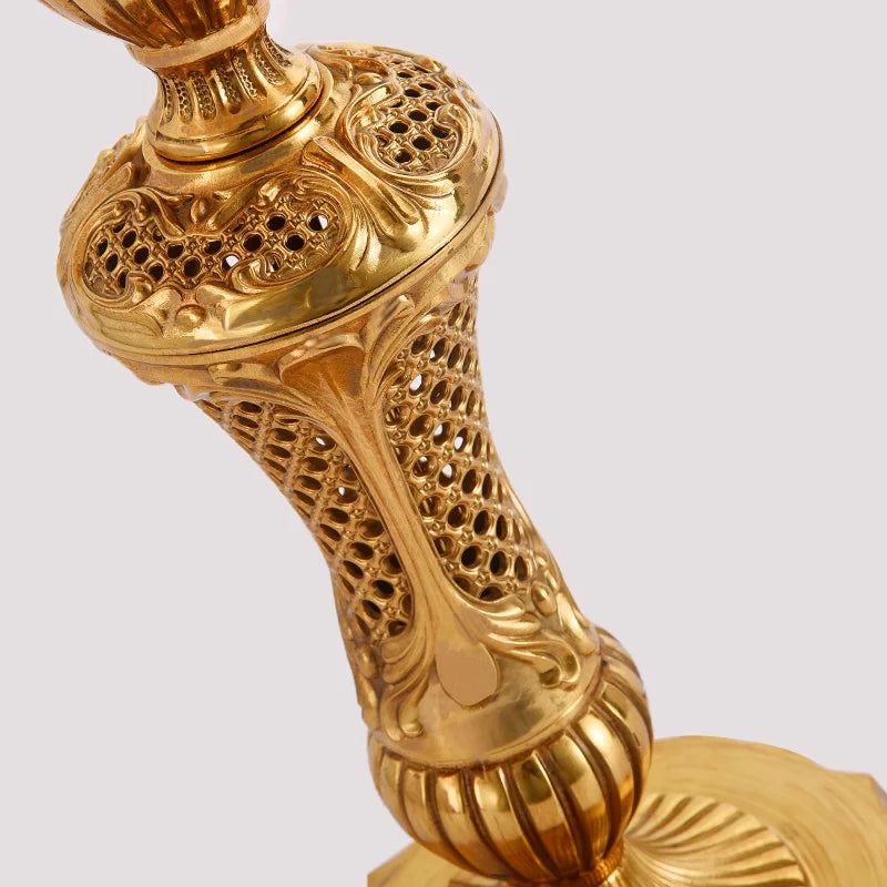 European Gold Copper Tassel Table Lamp