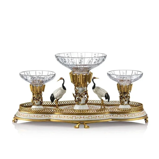 Luxury Art Copper with Crystal Decoration Set