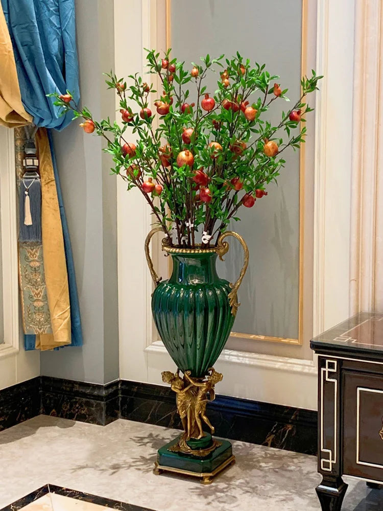Luxury decorative ceramic vase – elegant home décor for living room -luxury interior decoration -Luxuey floor Vase 