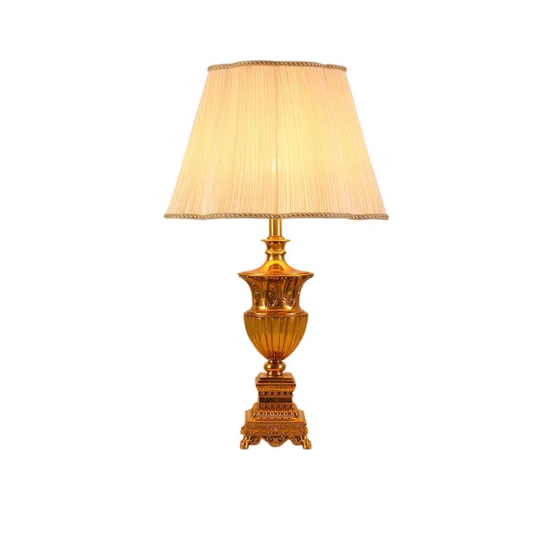 European Style Vintage Gold Brass Table Lamp