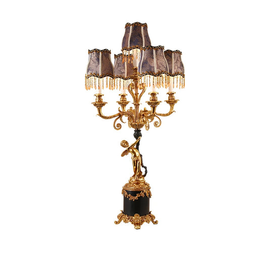 European Style Angel Brass Table Lamp