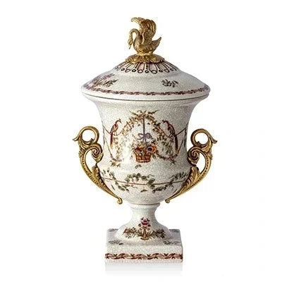 luxury Porcelain with copper decoration ornaments