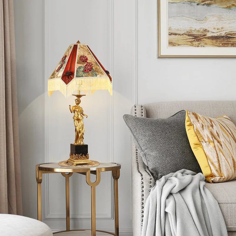 French Style Brass Table Lamp