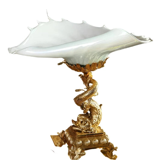 Luxury Irregular Shape White Tall Fruit Plate
