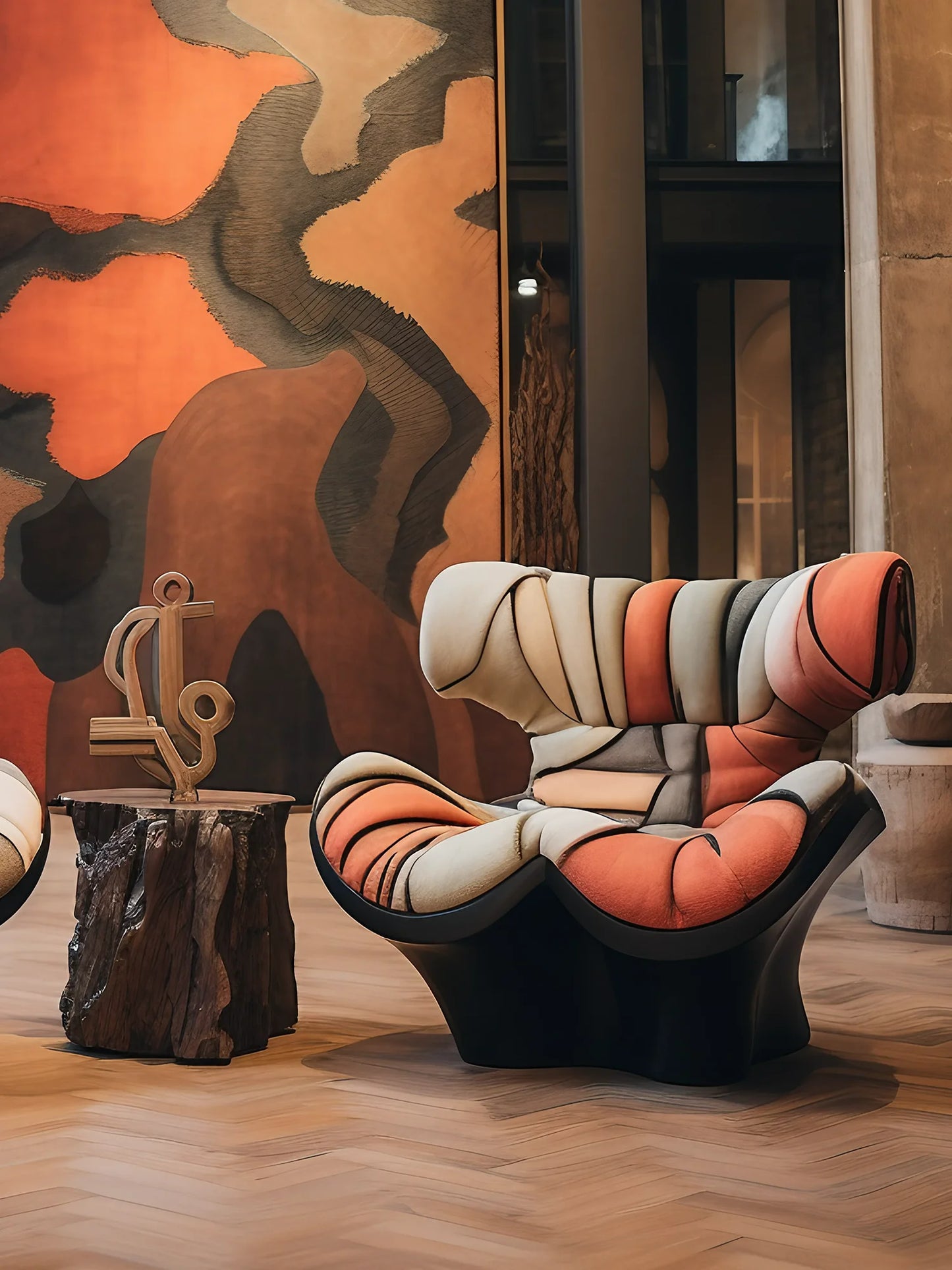 Luxury Italian Postmodern Velvet Lounge Chair – Artistic Designer Furniture