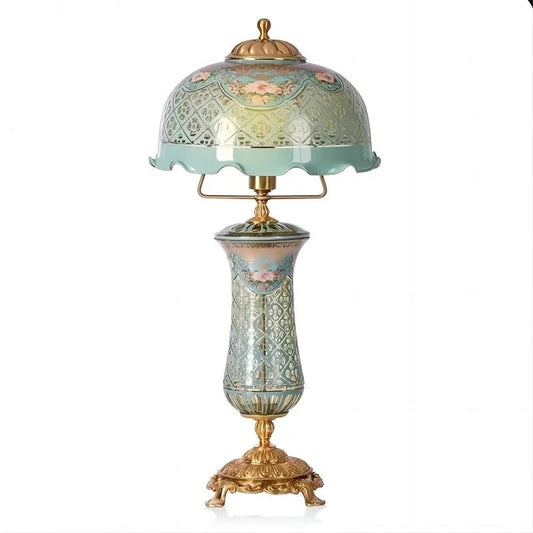 Pure Copper Romantic Pastel Bedside Table Lamp-French Style