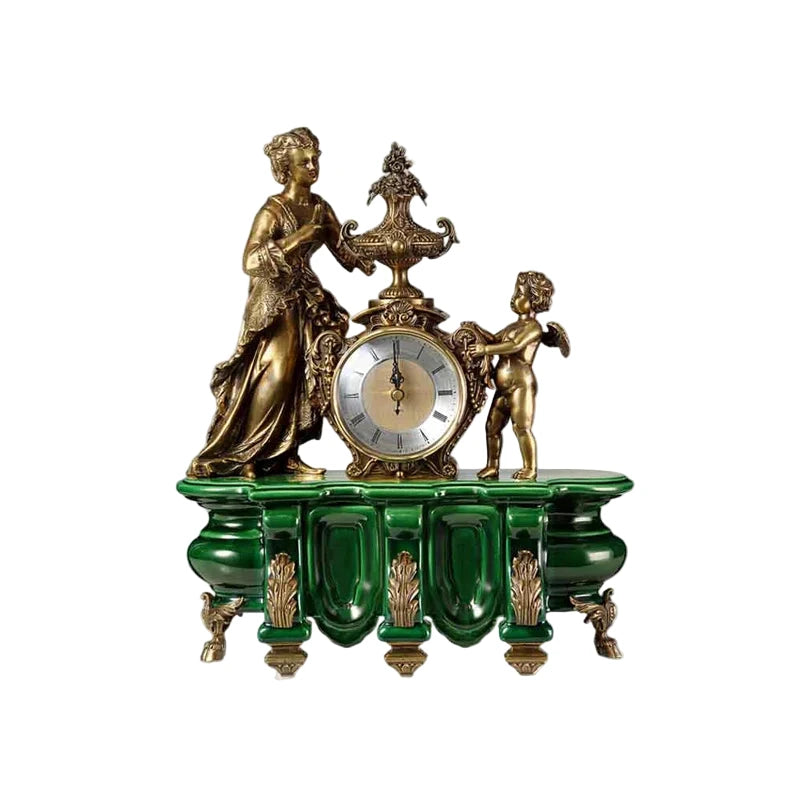 Decorative clock with classical figures  -Luxury home decor 