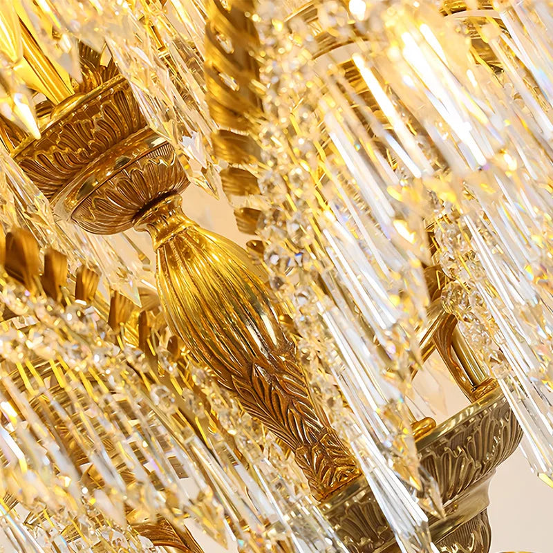 French Luxury Brass Standing Vintage Floor Lamp