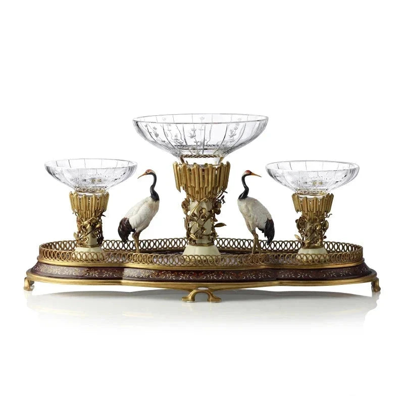 Luxury Art Copper with Crystal Decoration Set